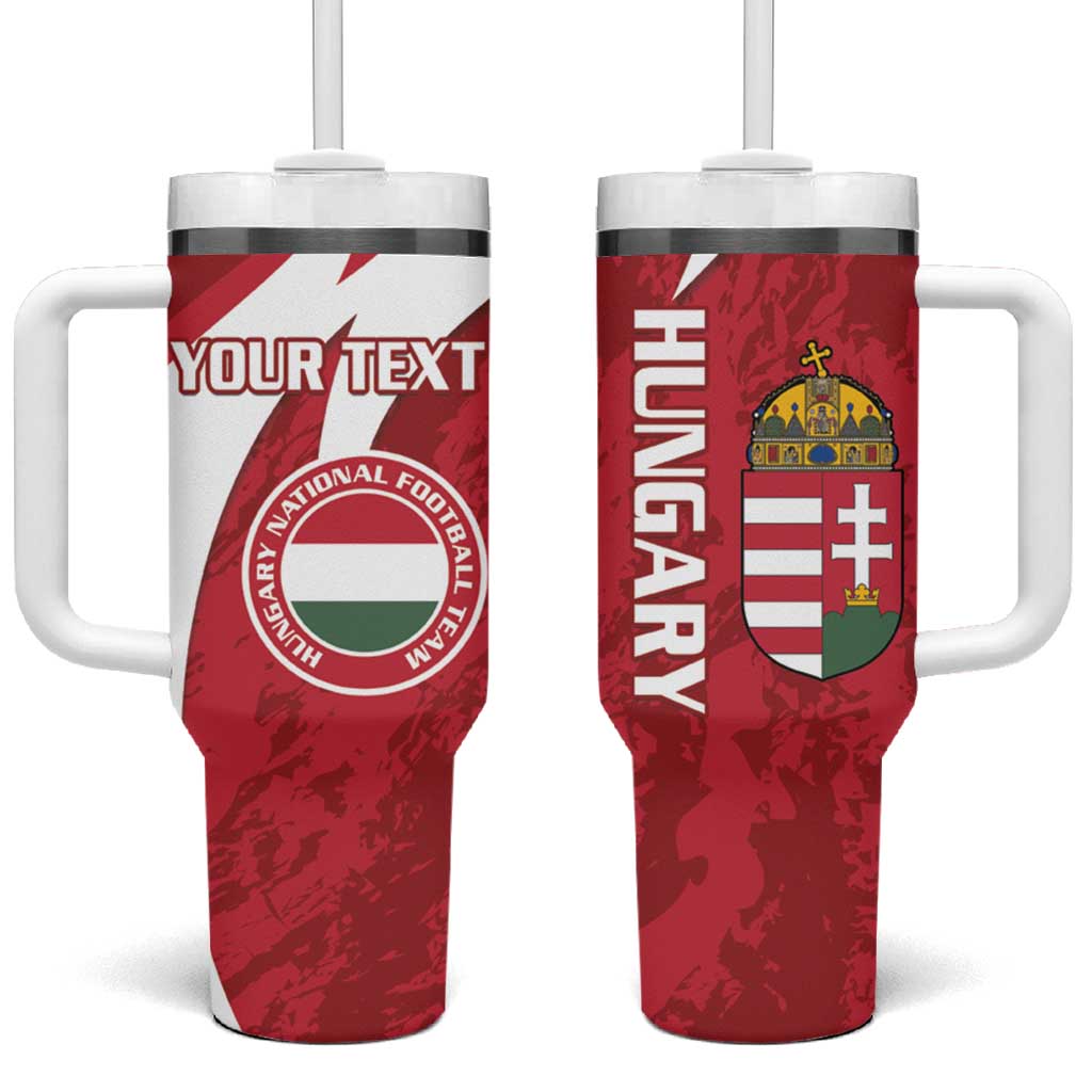 Personalised Hungary Football Tumbler With Handle Go Magyarok - Curves Style - Wonder Print Shop