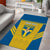 Custom Sweden Football Area Rug Go Blagult - Scandinavian Pattern - Wonder Print Shop