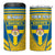 Personalised Sweden Football 4 in 1 Can Cooler Tumbler Go Blagult - Scandinavian Pattern - Wonder Print Shop