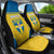 Custom Sweden Football Car Seat Cover Go Blagult - Scandinavian Pattern - Wonder Print Shop