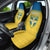 Custom Sweden Football Car Seat Cover Go Blagult - Scandinavian Pattern - Wonder Print Shop