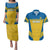 Custom Sweden Football Couples Matching Puletasi and Hawaiian Shirt Go Blagult - Scandinavian Pattern - Wonder Print Shop