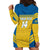 Custom Sweden Football Hoodie Dress Go Blagult - Scandinavian Pattern - Wonder Print Shop