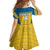 Custom Sweden Football Kid Short Sleeve Dress Go Blagult - Scandinavian Pattern - Wonder Print Shop