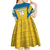 Custom Sweden Football Kid Short Sleeve Dress Go Blagult - Scandinavian Pattern - Wonder Print Shop