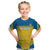 Custom Sweden Football Kid T Shirt Go Blagult - Scandinavian Pattern - Wonder Print Shop