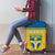 Custom Sweden Football Luggage Cover Go Blagult - Scandinavian Pattern - Wonder Print Shop