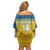 Custom Sweden Football Off Shoulder Short Dress Go Blagult - Scandinavian Pattern - Wonder Print Shop