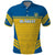 Custom Sweden Football Polo Shirt Go Blagult - Scandinavian Pattern