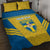 Custom Sweden Football Quilt Bed Set Go Blagult - Scandinavian Pattern