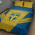 Custom Sweden Football Quilt Bed Set Go Blagult - Scandinavian Pattern