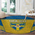 Custom Sweden Football Round Carpet Go Blagult - Scandinavian Pattern