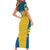 Custom Sweden Football Short Sleeve Bodycon Dress Go Blagult - Scandinavian Pattern