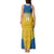 Custom Sweden Football Tank Maxi Dress Go Blagult - Scandinavian Pattern