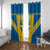 Custom Sweden Football Window Curtain Go Blagult - Scandinavian Pattern - Wonder Print Shop