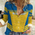 Custom Sweden Football Women Casual Shirt Go Blagult - Scandinavian Pattern