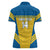 Custom Sweden Football Women Polo Shirt Go Blagult - Scandinavian Pattern