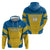 Custom Sweden Football Zip Hoodie Go Blagult - Scandinavian Pattern