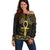 Ancient Egypt Ankh and Eye Of Horus Off Shoulder Sweater Egyptian Hieroglyphs - Wonder Print Shop