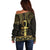 Ancient Egypt Ankh and Eye Of Horus Off Shoulder Sweater Egyptian Hieroglyphs - Wonder Print Shop