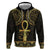 Ancient Egypt Ankh and Eye Of Horus Zip Hoodie Egyptian Hieroglyphs - Wonder Print Shop