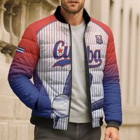 Cuba Baseball Custom Bomber Puffer Jacket 2026 Go Champions White Version - Wonder Print Shop