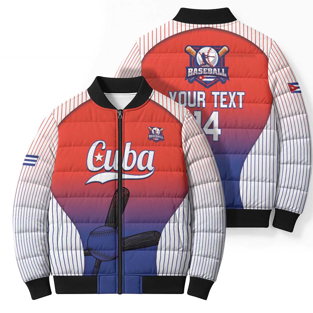 Cuba Baseball Custom Bomber Puffer Jacket 2026 Go Champions Red Version - Wonder Print Shop