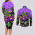 Personalised Mardi Gras Couples Matching Long Sleeve Bodycon Dress and Long Sleeve Button Shirt Carnival Mask Happy Fat Tuesday - Wonder Print Shop