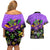 Personalised Mardi Gras Couples Matching Off Shoulder Short Dress and Hawaiian Shirt Carnival Mask Happy Fat Tuesday - Wonder Print Shop