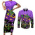 Personalised Mardi Gras Couples Matching Short Sleeve Bodycon Dress and Long Sleeve Button Shirt Carnival Mask Happy Fat Tuesday - Wonder Print Shop