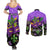 Personalised Mardi Gras Couples Matching Summer Maxi Dress and Long Sleeve Button Shirt Carnival Mask Happy Fat Tuesday - Wonder Print Shop