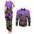 Personalised Mardi Gras Couples Matching Tank Maxi Dress and Long Sleeve Button Shirt Carnival Mask Happy Fat Tuesday - Wonder Print Shop