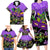 Personalised Mardi Gras Family Matching Long Sleeve Bodycon Dress and Hawaiian Shirt Carnival Mask Happy Fat Tuesday - Wonder Print Shop