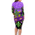 Personalised Mardi Gras Family Matching Long Sleeve Bodycon Dress and Hawaiian Shirt Carnival Mask Happy Fat Tuesday - Wonder Print Shop