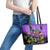 Mardi Gras Leather Tote Bag Carnival Mask Happy Fat Tuesday - Wonder Print Shop