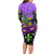 Personalised Mardi Gras Long Sleeve Bodycon Dress Carnival Mask Happy Fat Tuesday - Wonder Print Shop