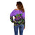 Personalised Mardi Gras Off Shoulder Sweater Carnival Mask Happy Fat Tuesday - Wonder Print Shop