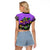 Personalised Mardi Gras Raglan Cropped T Shirt Carnival Mask Happy Fat Tuesday - Wonder Print Shop