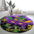 Personalised Mardi Gras Round Carpet Carnival Mask Happy Fat Tuesday