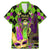 Mardi Gras 2024 Family Matching Mermaid Dress and Hawaiian Shirt Jester Mask With Beads Colorful Version - Wonder Print Shop