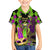 Mardi Gras 2024 Family Matching Off Shoulder Long Sleeve Dress and Hawaiian Shirt Jester Mask With Beads Colorful Version - Wonder Print Shop