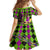 Mardi Gras 2024 Family Matching Off Shoulder Maxi Dress and Hawaiian Shirt Jester Mask With Beads Colorful Version - Wonder Print Shop