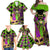 Mardi Gras 2024 Family Matching Off Shoulder Maxi Dress and Hawaiian Shirt Jester Mask With Beads Colorful Version - Wonder Print Shop