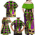 Mardi Gras 2024 Family Matching Off Shoulder Maxi Dress and Hawaiian Shirt Jester Mask With Beads Colorful Version - Wonder Print Shop