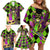 Mardi Gras 2024 Family Matching Off Shoulder Short Dress and Hawaiian Shirt Jester Mask With Beads Colorful Version - Wonder Print Shop