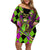 Mardi Gras 2024 Family Matching Off Shoulder Short Dress and Hawaiian Shirt Jester Mask With Beads Colorful Version - Wonder Print Shop