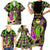 Mardi Gras 2024 Family Matching Short Sleeve Bodycon Dress and Hawaiian Shirt Jester Mask With Beads Colorful Version - Wonder Print Shop