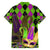 Mardi Gras 2024 Family Matching Short Sleeve Bodycon Dress and Hawaiian Shirt Jester Mask With Beads Colorful Version - Wonder Print Shop