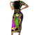 Mardi Gras 2024 Family Matching Short Sleeve Bodycon Dress and Hawaiian Shirt Jester Mask With Beads Colorful Version - Wonder Print Shop