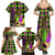 Mardi Gras 2024 Family Matching Summer Maxi Dress and Hawaiian Shirt Jester Mask With Beads Colorful Version - Wonder Print Shop